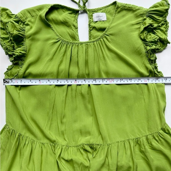 ARITZIA Wilfred green Sidonie Dress tiered mini size xs - Picture 6 of 8